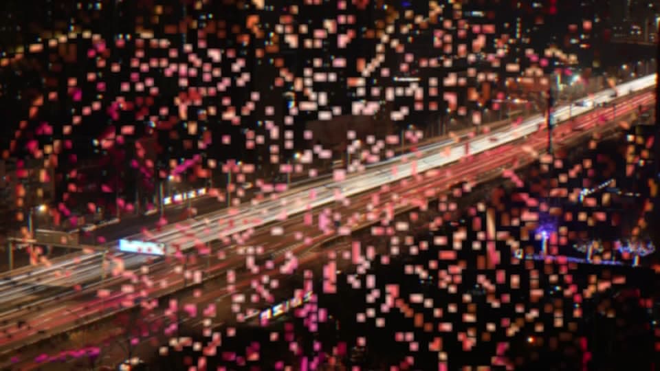 Digital Pixel Disintegration transition preview